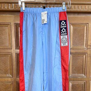 Women's Divided Track Pants Sans Regret Size 4 Light Blue & Orange